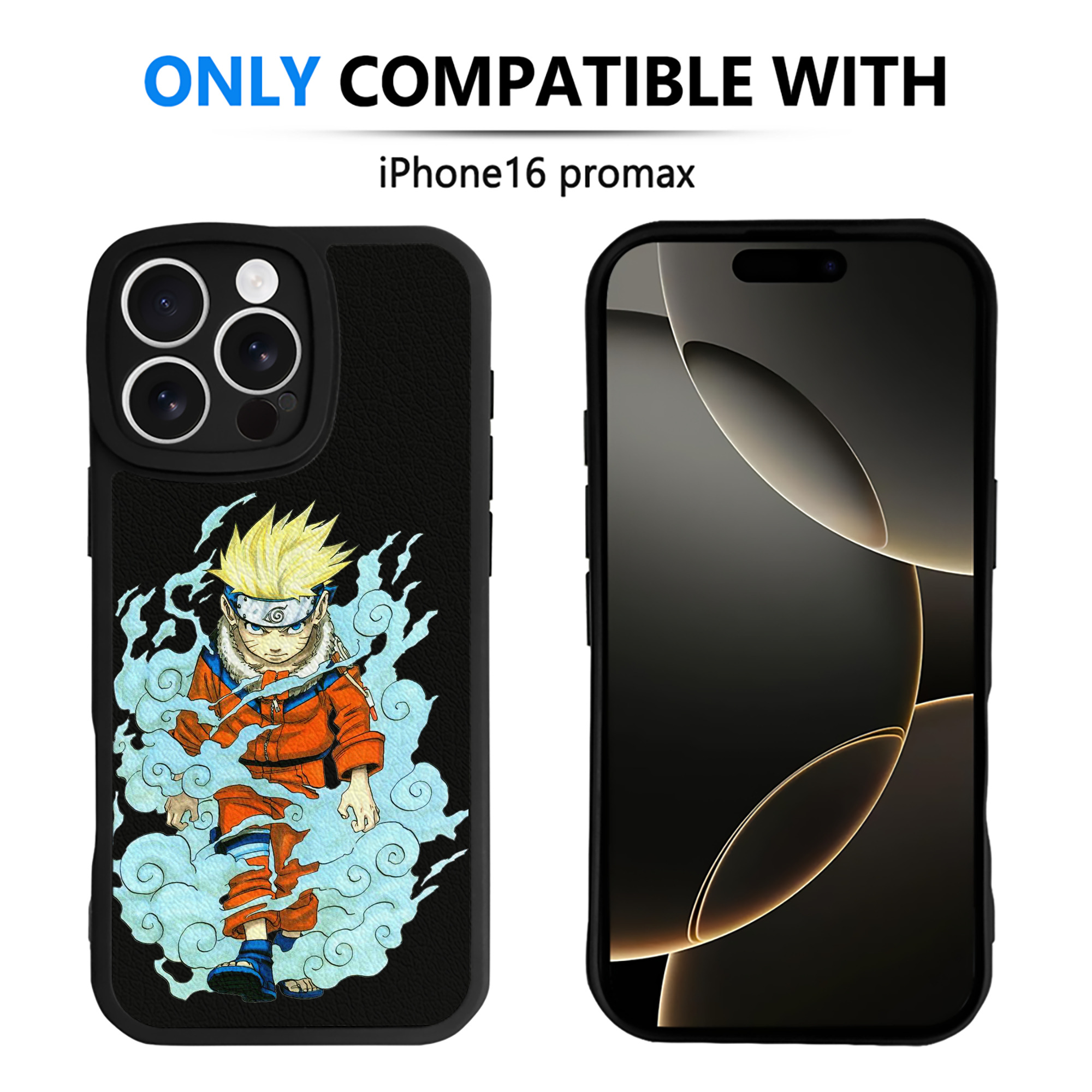（画像用） NARUTO -ナルト- うずまき ナルト Uzumaki Naruto 【iPhone 16シリーズ対応】シリコンスマホケース（レザー調） 材質：シリコン